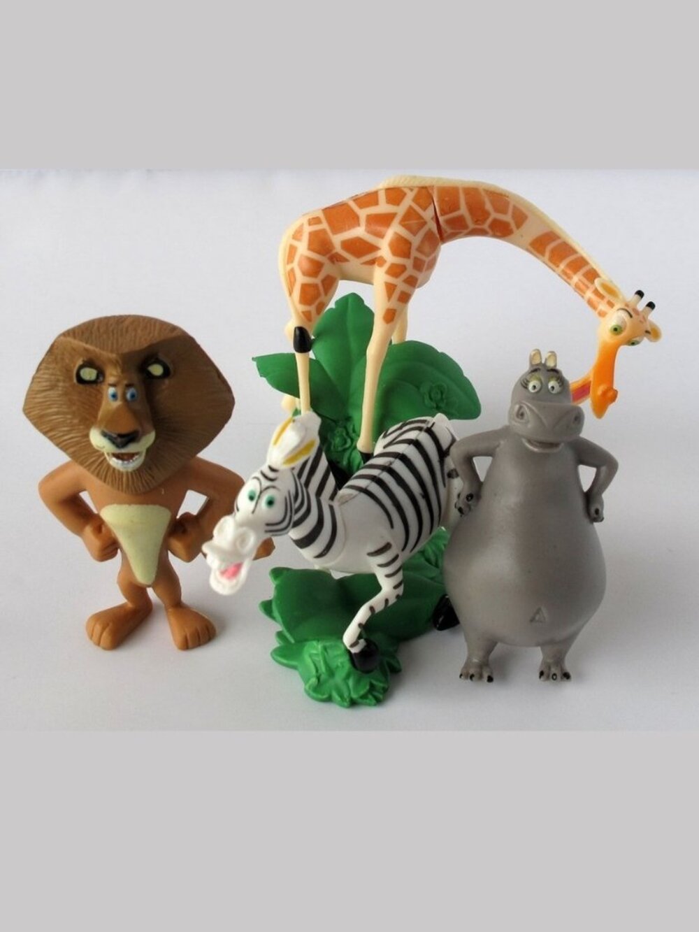 Madagascar Alex Marty Playset 4 Figure Cake Topper Toy Doll Set Collectible